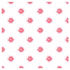 Lips Bubblegum Pattern Wooden Puzzle Square by Littlebird