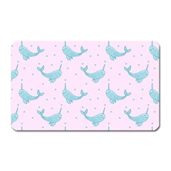 Narwales Stars  Pattern Pink Magnet (rectangular) by Littlebird