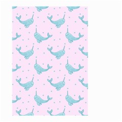 Narwales Stars  Pattern Pink Small Garden Flag (two Sides)