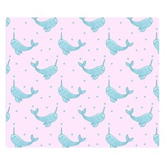 Narwales Stars  Pattern Pink Double Sided Flano Blanket (small)  by Littlebird