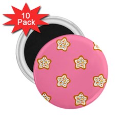 Cookies Pattern Pink 2 25  Magnets (10 Pack) 