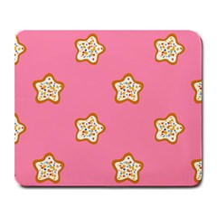 Cookies Pattern Pink Large Mousepads