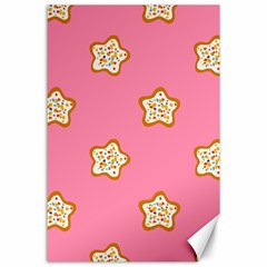 Cookies Pattern Pink Canvas 24  X 36 