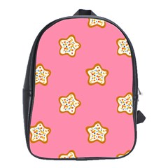 Cookies Pattern Pink School Bag (large) by Littlebird