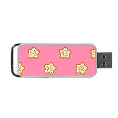 Cookies Pattern Pink Portable Usb Flash (one Side) by Littlebird