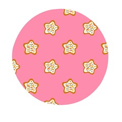 Cookies Pattern Pink Mini Round Pill Box