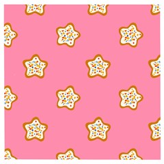 Cookies Pattern Pink Wooden Puzzle Square by Littlebird