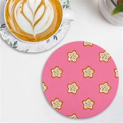 Cookies Pattern Pink Uv Print Round Tile Coaster