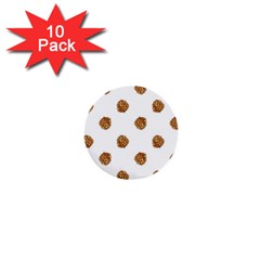 Pine Cones White 1  Mini Buttons (10 Pack) 