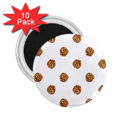 Pine Cones White 2 25  Magnets (10 Pack) 