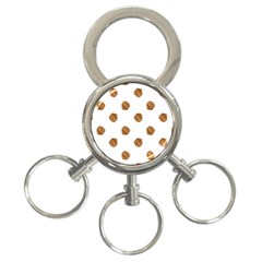 Pine Cones White 3-ring Key Chain by Littlebird