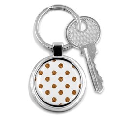 Pine Cones White Key Chain (round) by Littlebird