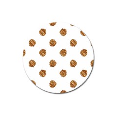 Pine Cones White Magnet 3  (round) by Littlebird