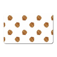 Pine Cones White Magnet (rectangular) by Littlebird