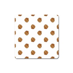 Pine Cones White Square Magnet