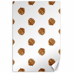 Pine Cones White Canvas 20  X 30  by Littlebird