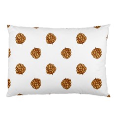 Pine Cones White Pillow Case by Littlebird