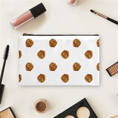 Pine Cones White Cosmetic Bag (medium)