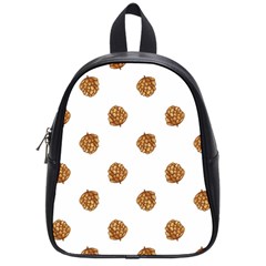 Pine Cones White School Bag (small) by Littlebird