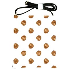 Pine Cones White Shoulder Sling Bag by Littlebird