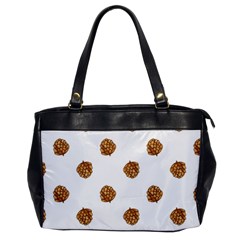 Pine Cones White Oversize Office Handbag by Littlebird