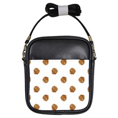 Pine Cones White Girls Sling Bag by Littlebird