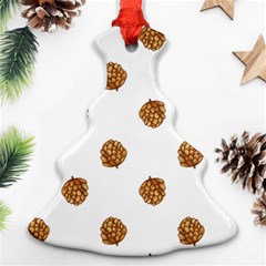 Pine Cones White Christmas Tree Ornament (two Sides) by Littlebird