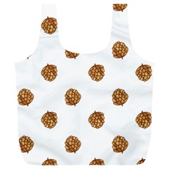 Pine Cones White Full Print Recycle Bag (xl) by Littlebird