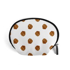 Pine Cones White Accessory Pouch (small) by Littlebird