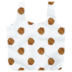 Pine Cones White Full Print Recycle Bag (xxxl)