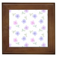 Flowers Pattern Framed Tile by Littlebird