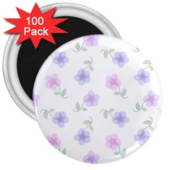 Flowers Pattern 3  Magnets (100 Pack)