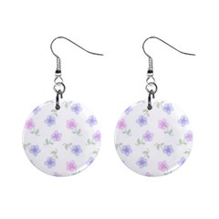 Flowers Pattern Mini Button Earrings