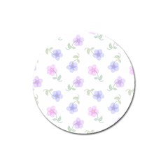 Flowers Pattern Magnet 3  (round) by Littlebird