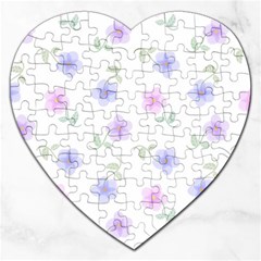 Flowers Pattern Jigsaw Puzzle (heart)