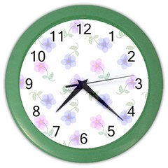 Flowers Pattern Color Wall Clock