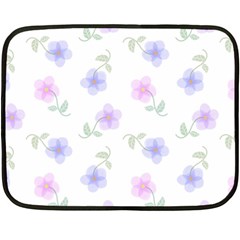 Flowers Pattern Double Sided Fleece Blanket (mini)  by Littlebird