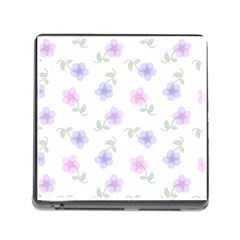 Flowers Pattern Memory Card Reader (square 5 Slot)