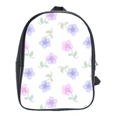 Flowers Pattern School Bag (xl)