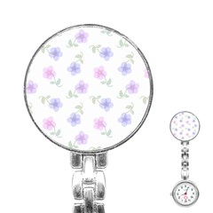 Flowers Pattern Stainless Steel Nurses Watch by Littlebird