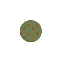 Pine Cones Green 1  Mini Magnets by Littlebird