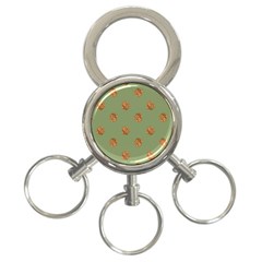 Pine Cones Green 3-ring Key Chain