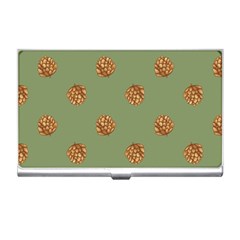 Pine Cones Green Business Card Holder