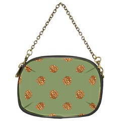 Pine Cones Green Chain Purse (two Sides)