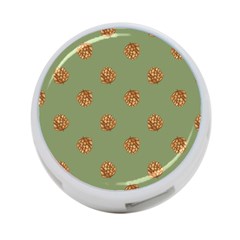 Pine Cones Green 4-port Usb Hub (two Sides) by Littlebird