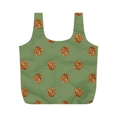 Pine Cones Green Full Print Recycle Bag (m)