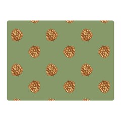 Pine Cones Green Double Sided Flano Blanket (mini)  by Littlebird