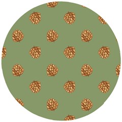 Pine Cones Green Wooden Puzzle Round by Littlebird