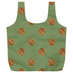 Pine Cones Green Full Print Recycle Bag (xxl) by Littlebird