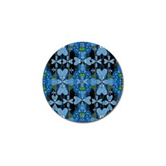 Rare Excotic Blue Flowers In The Forest Of Calm And Peace Golf Ball Marker by pepitasart